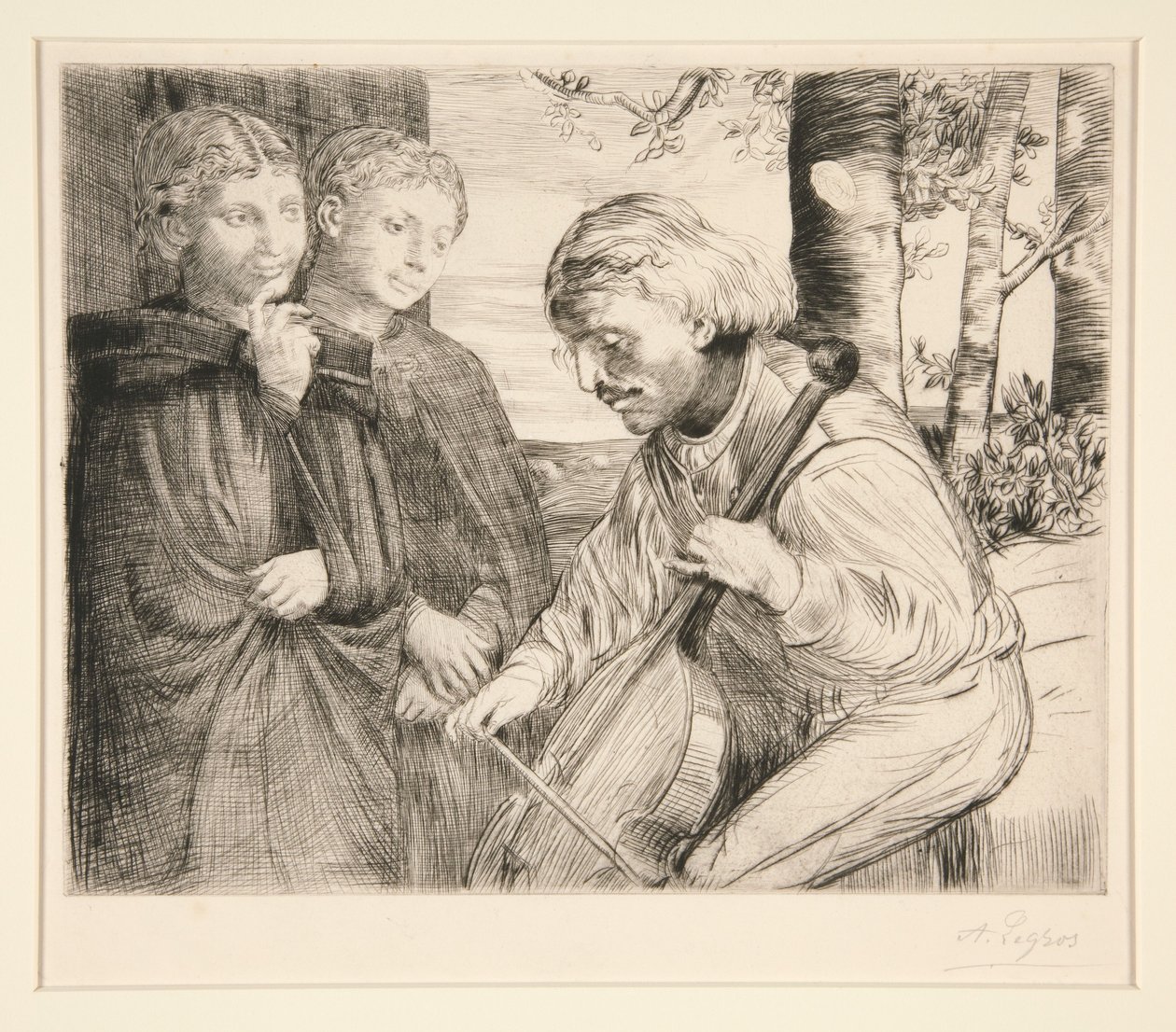 El intérprete de viola (The Viol Player) de Alphonse Legros