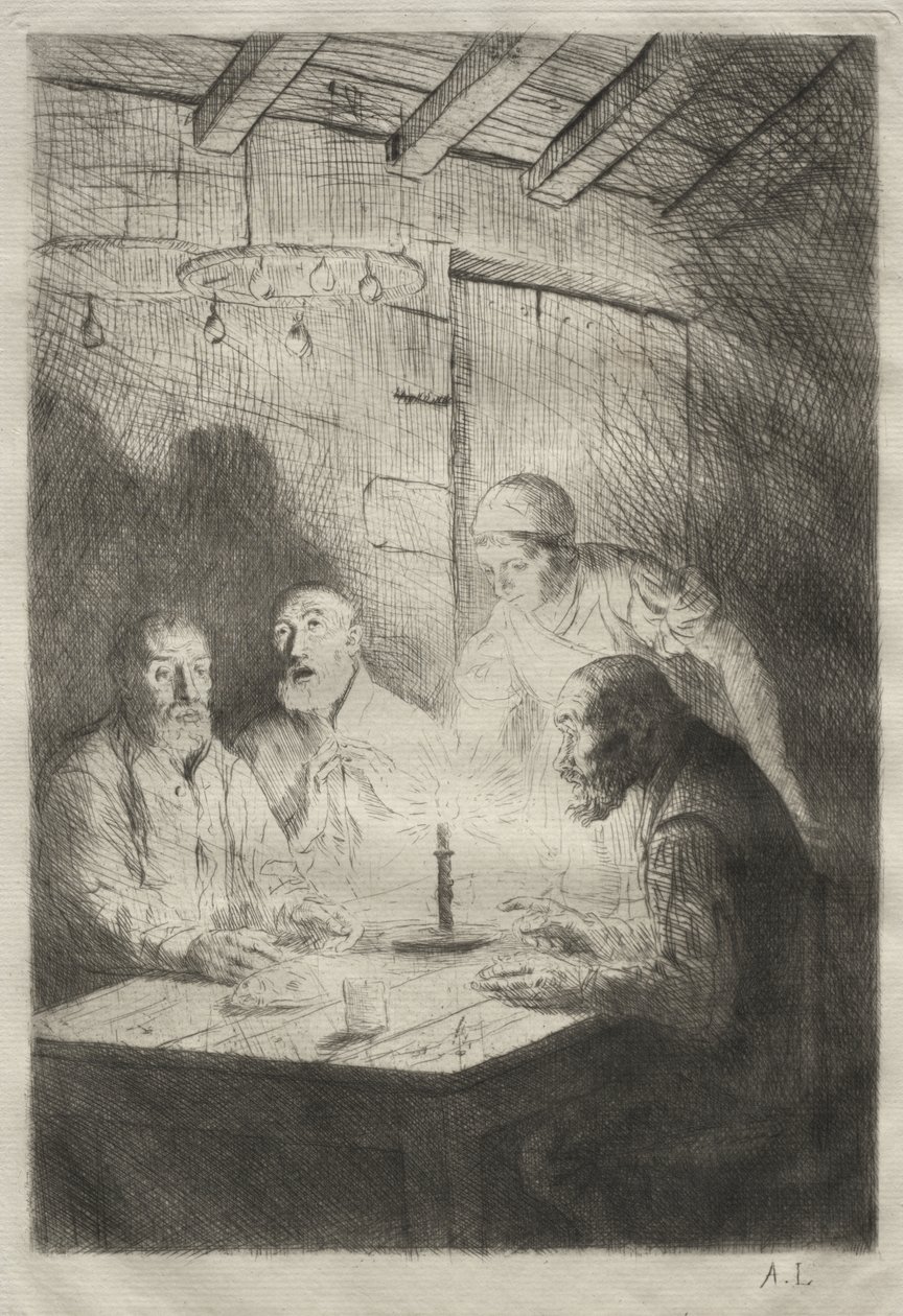 La cena en «Misère» de Alphonse Legros
