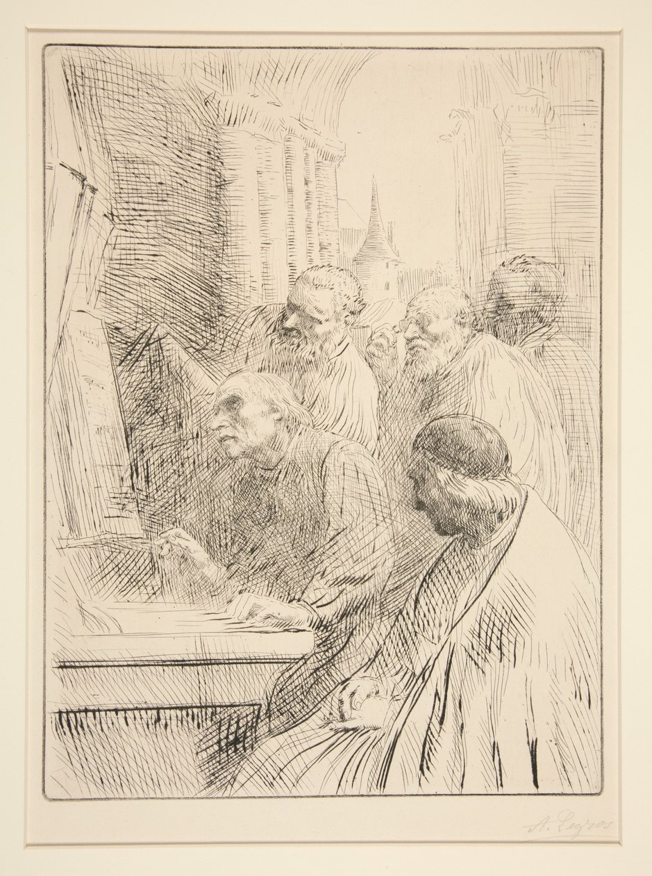 Monjes en la iglesia de Alphonse Legros