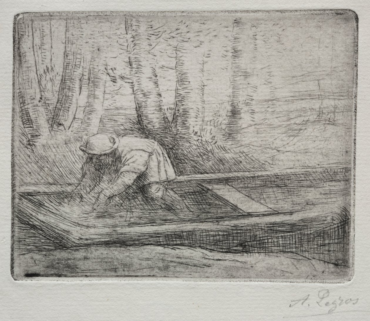 Hombre en una barca de Alphonse Legros