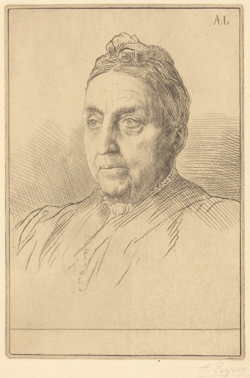 La señora Kemp, cuarta lámina de Alphonse Legros