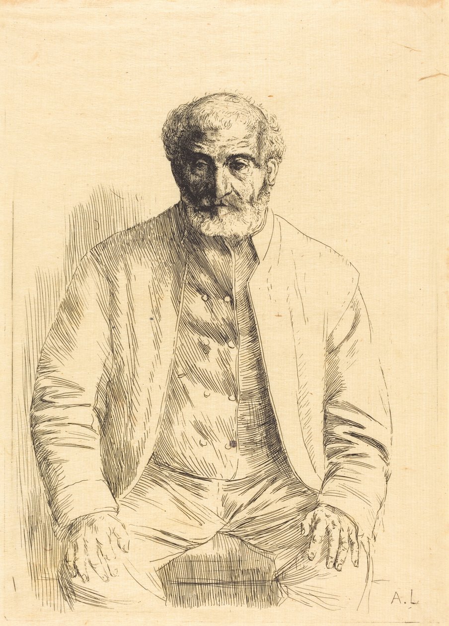 Anciano sentado (Vieillard assis) de Alphonse Legros