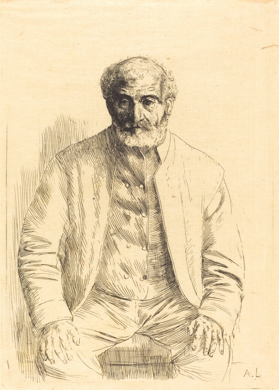 Viejo sentado de Alphonse Legros