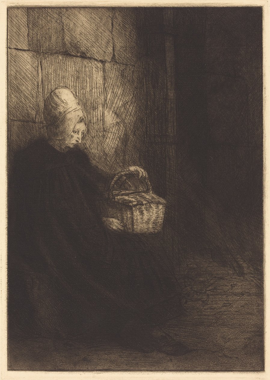Campesina de Boulogne (Campesina de los alrededores de Boulogne, conocida como «La mujer de la cesta») de Alphonse Legros