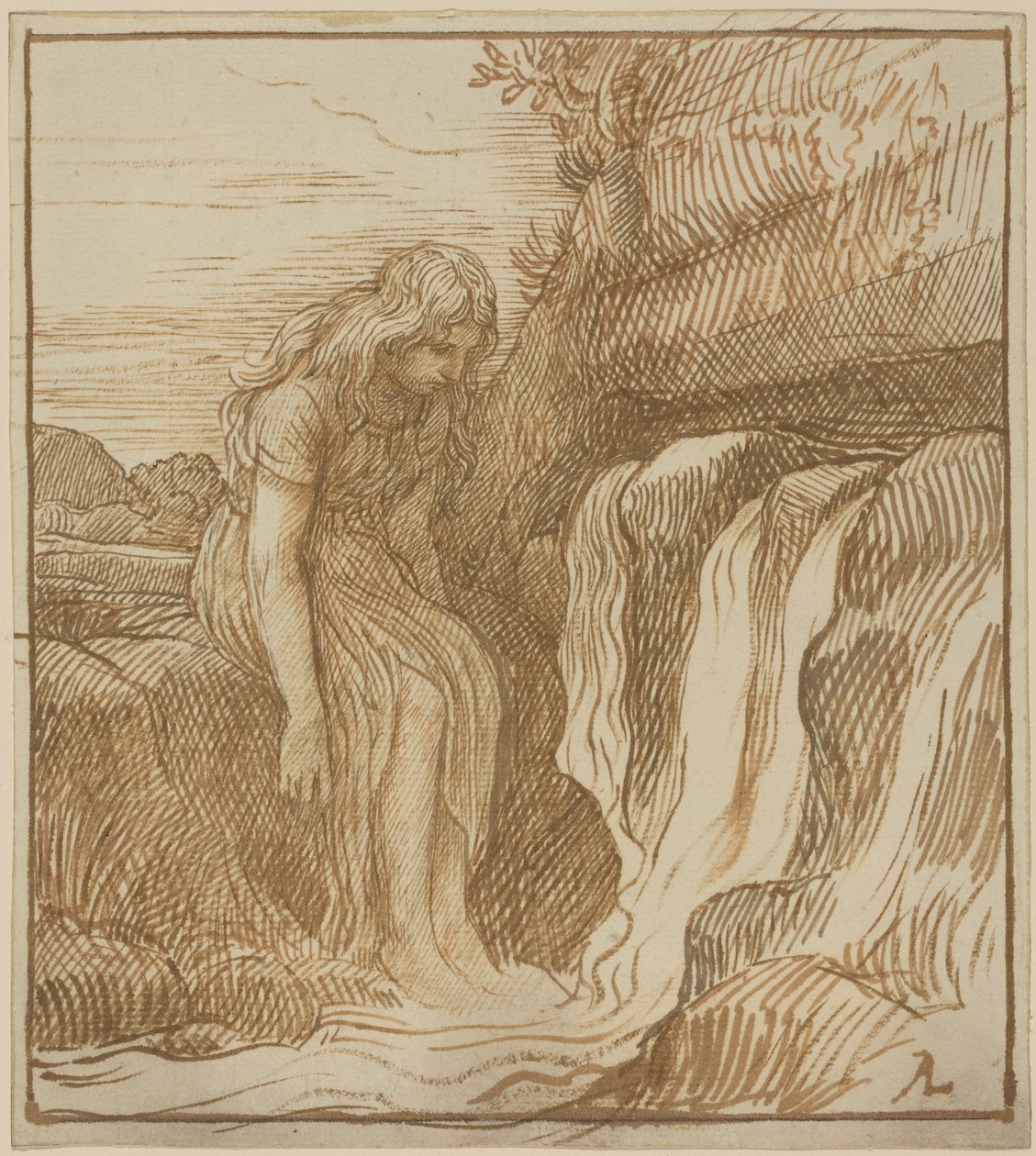 Campesino en el manantial de Alphonse Legros