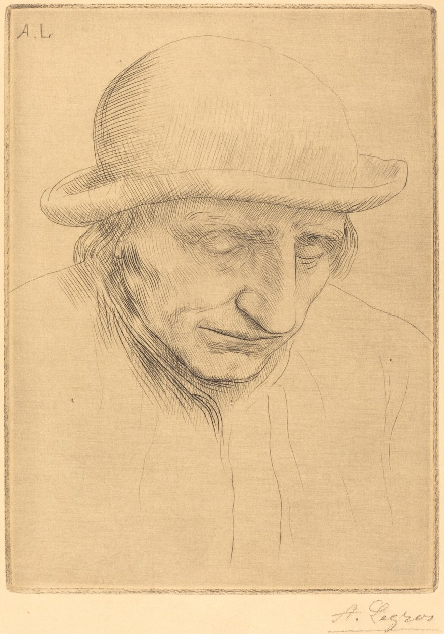 Campesino con Sombrero Redondo de Alphonse Legros