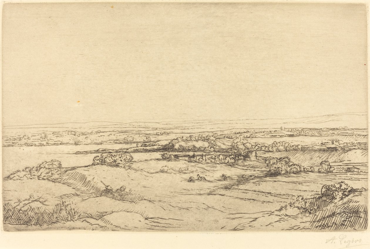 Llanura cerca de un lago de Alphonse Legros