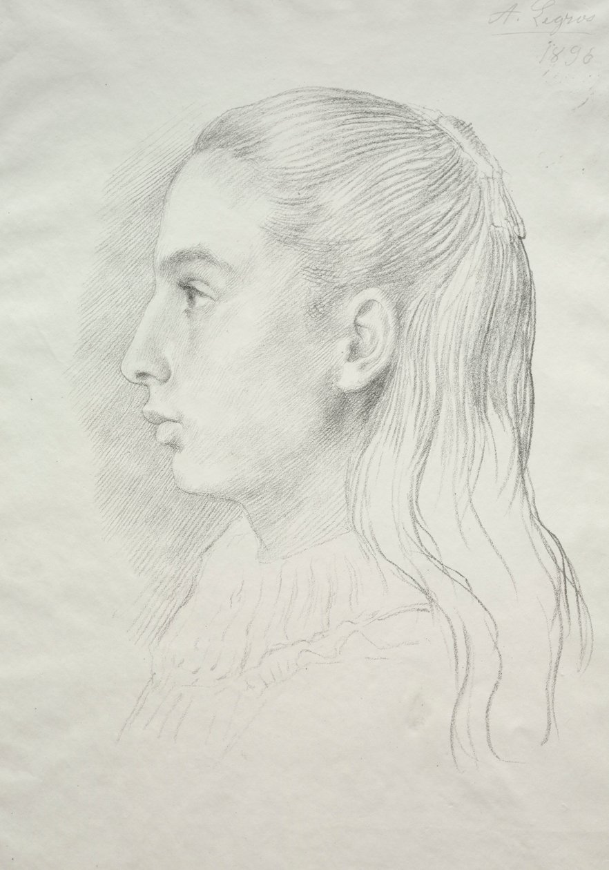 Retrato de Mlle. Nora E. Legros, 1896 de Alphonse Legros