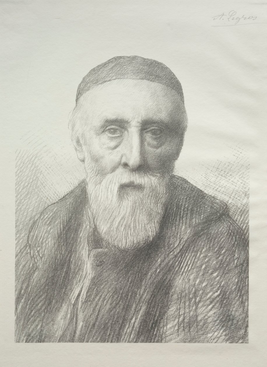 Retrato de George Frederic Watts, segunda placa de Alphonse Legros