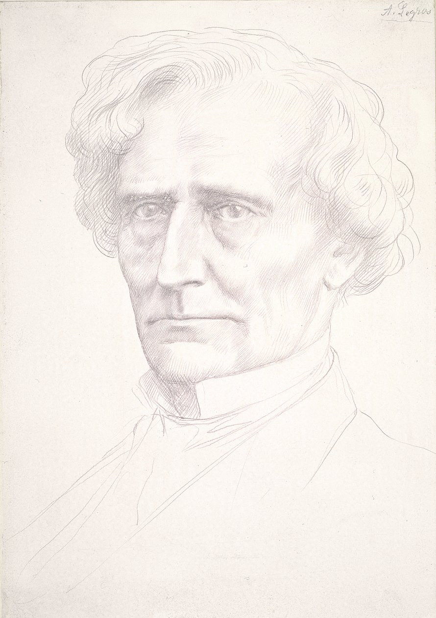 Retrato de Hector Berlioz de Alphonse Legros