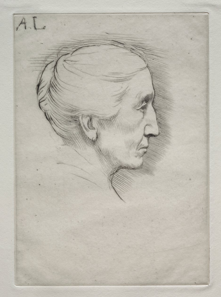 Retrato de Mme. Emily Hughes (1ª Placa) de Alphonse Legros