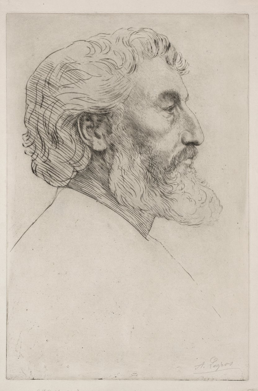 Retrato de Sir Frederick Leighton (Primera placa) de Alphonse Legros