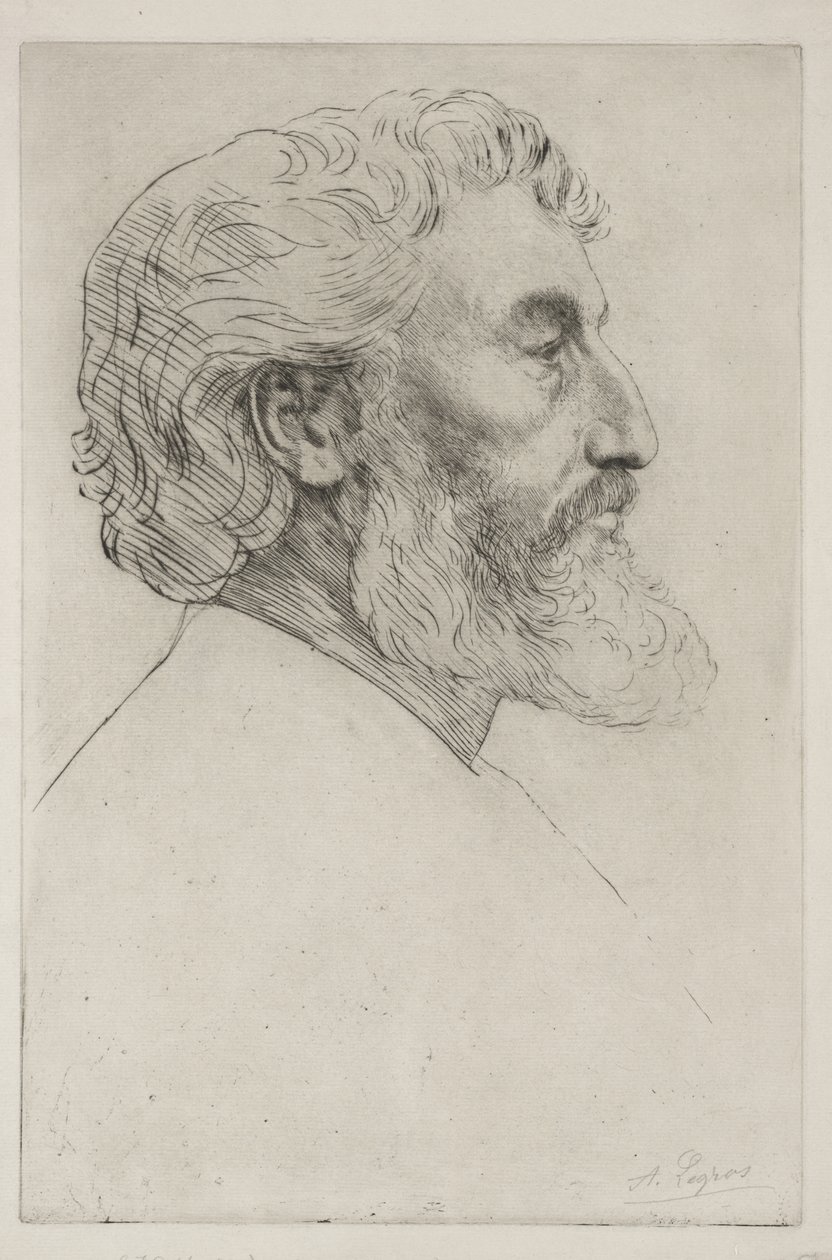 Retrato de Sir Frederick Leighton (Primera placa) de Alphonse Legros