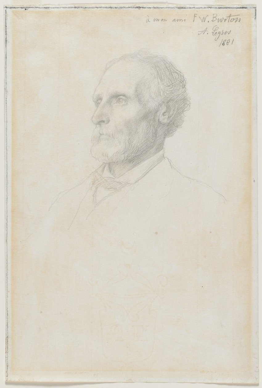 Retrato de Sir Frederick W. Burton, Director de la Galería Nacional, Londres, 1881 de Alphonse Legros