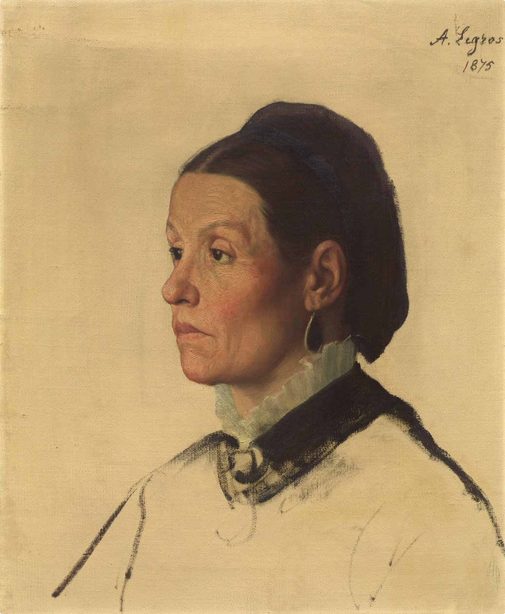 Retrato de una mujer, 1875 de Alphonse Legros