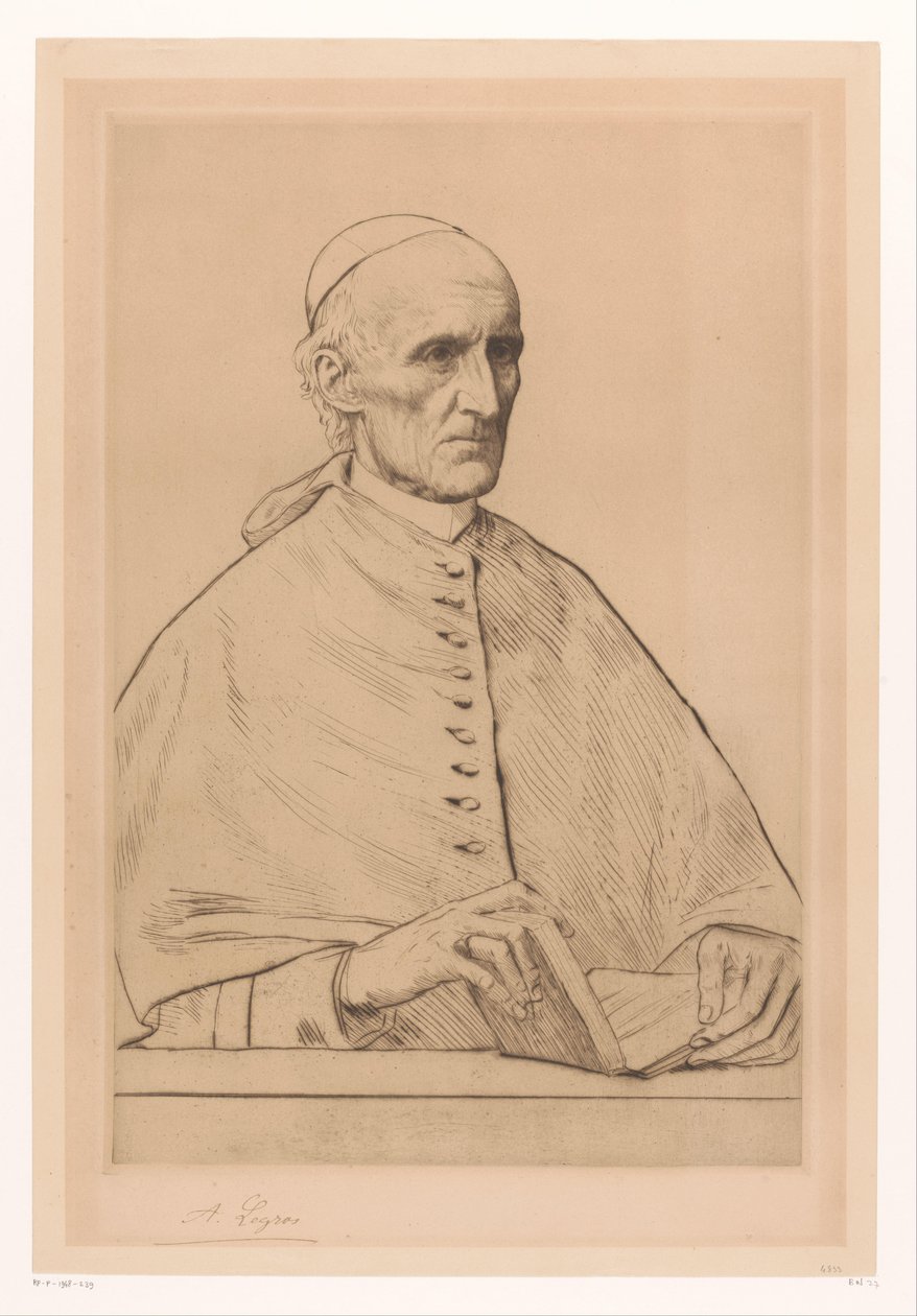 Retrato del cardenal Henry Eduard Manning, arzobispo de Westminster de Alphonse Legros