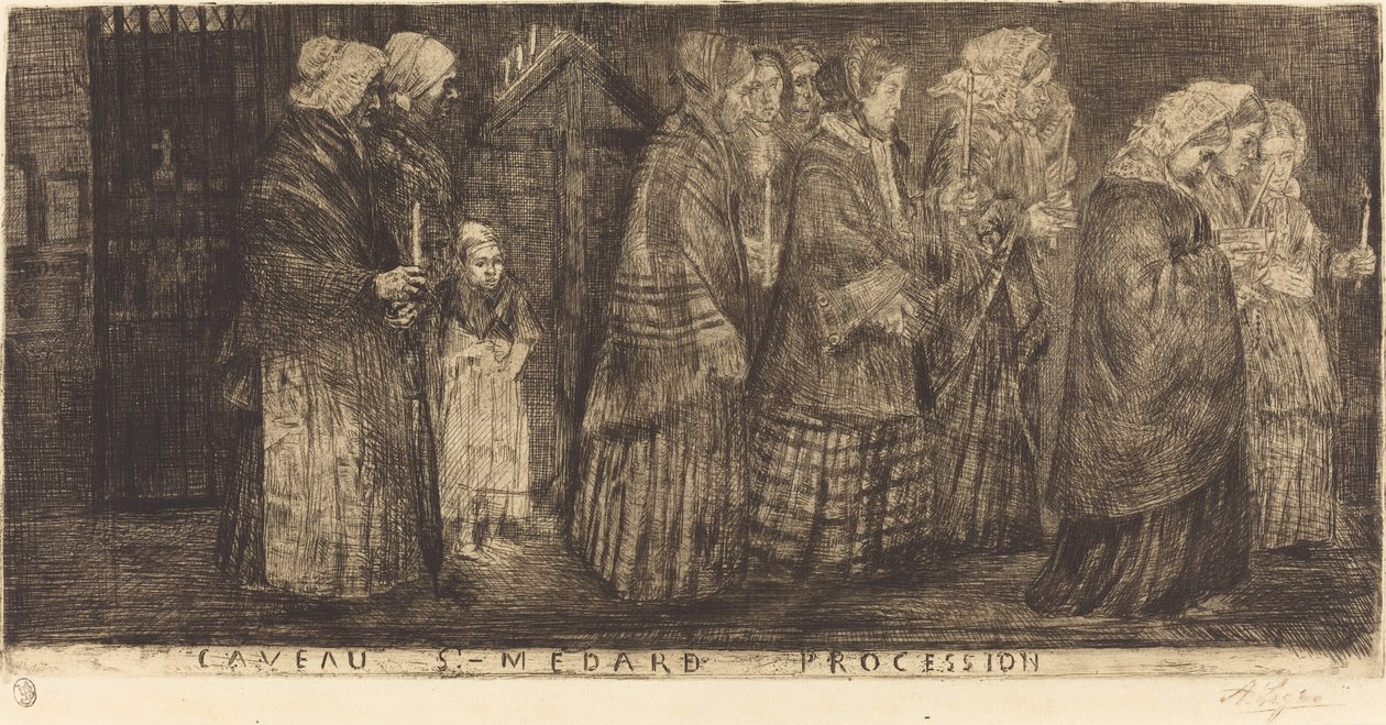 Procesión en el Sepulcro de San Medardo de Alphonse Legros