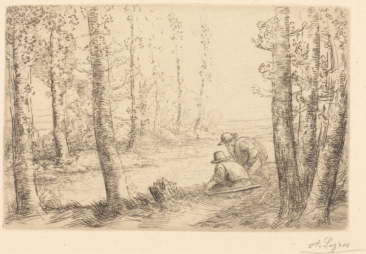 Descanso a orillas del río (Repos au bord de la rivière) de Alphonse Legros