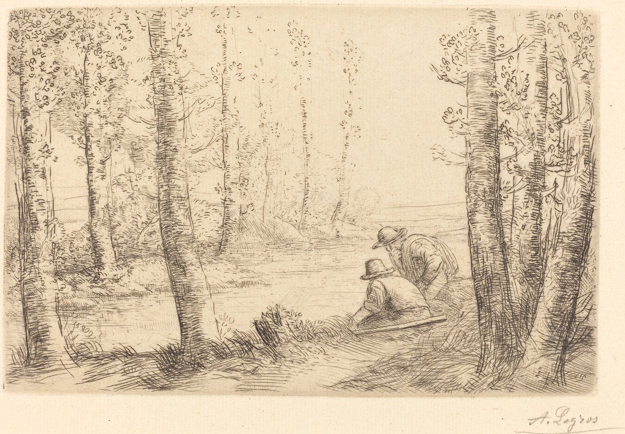 Descanso a lo largo de las orillas del río Repos au bord de la rivière de Alphonse Legros
