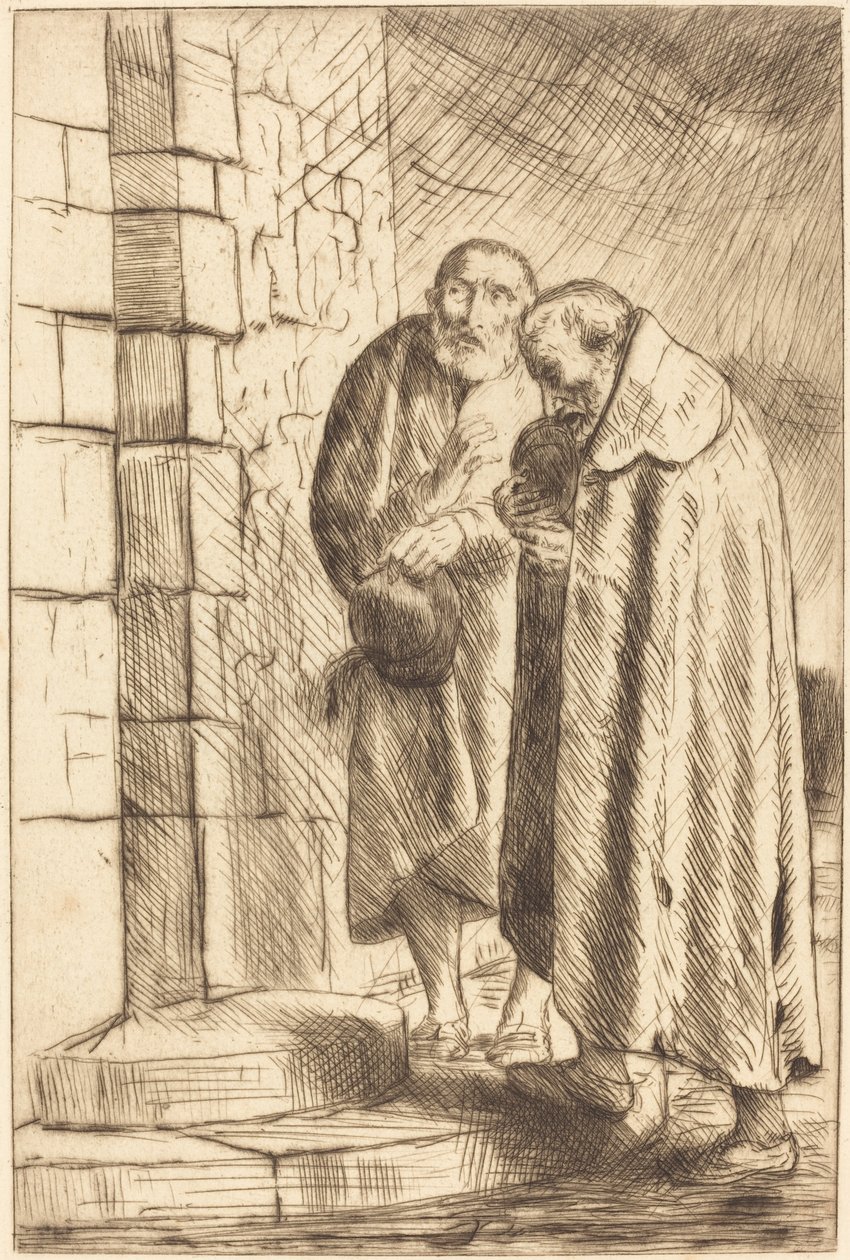 San Pedro y San Pablo en la puerta de M. Richard St. Pierre et St. Paul..., Richard de Alphonse Legros