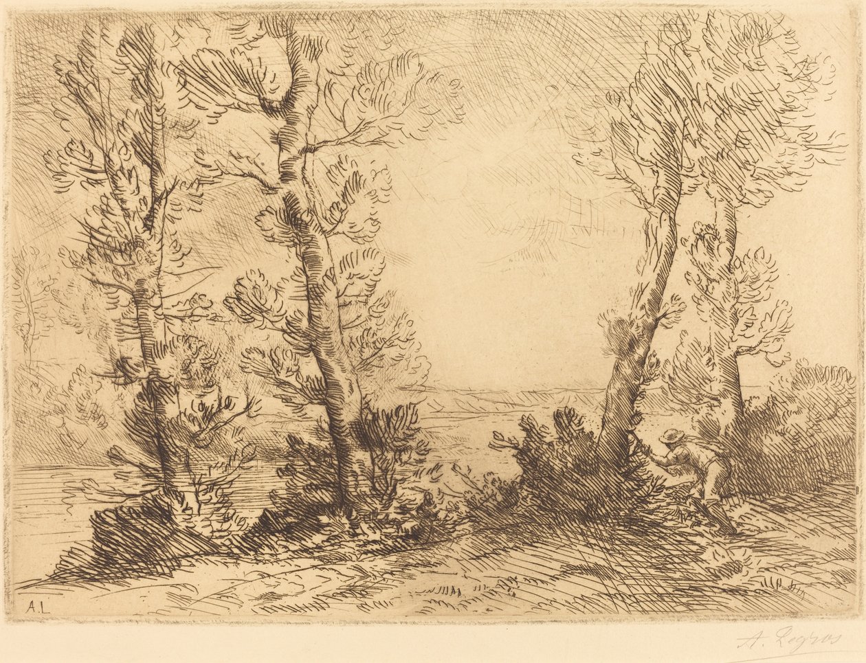 Pescador de Salmón Le pecheur du saumon de Alphonse Legros