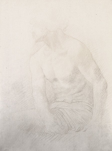 Desnudo masculino sentado de Alphonse Legros