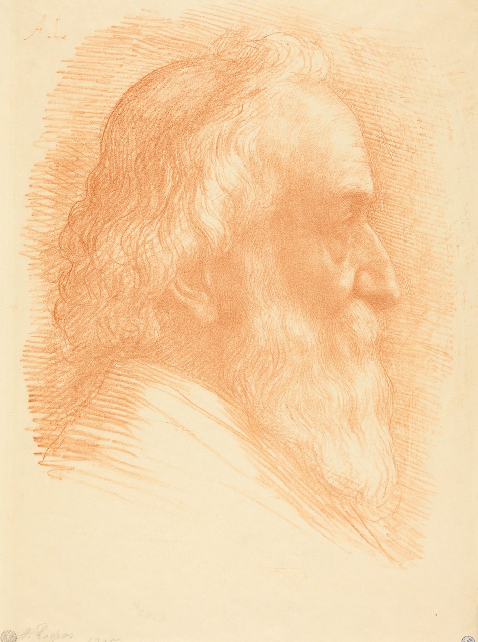 Autorretrato, lámina n.º 10 de Alphonse Legros