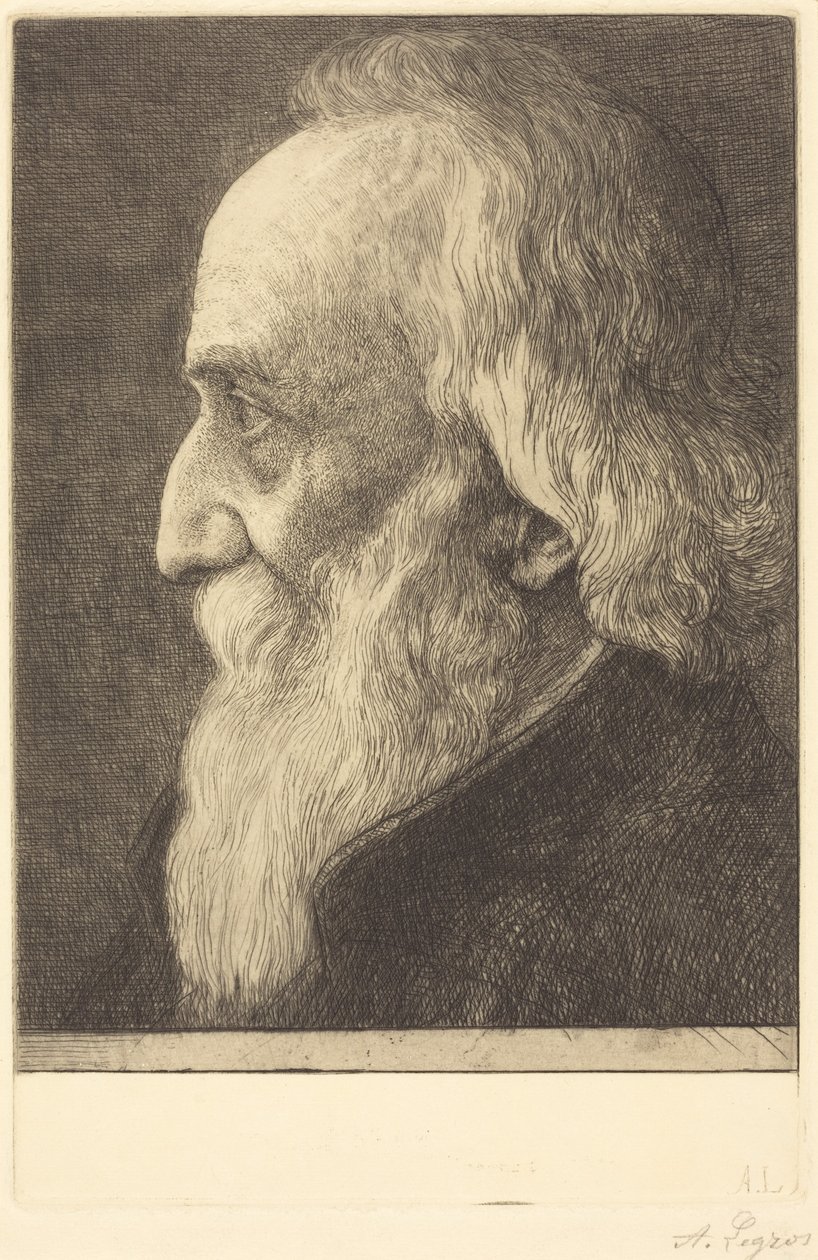 Autorretrato, lámina 13 de Alphonse Legros
