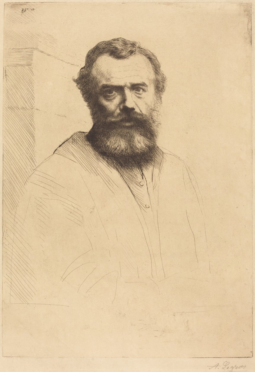 Autorretrato, tercera lámina de Alphonse Legros
