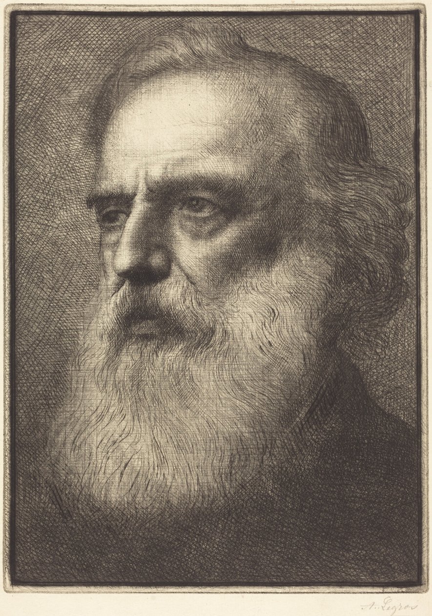 Autorretrato, cuarta lámina de Alphonse Legros