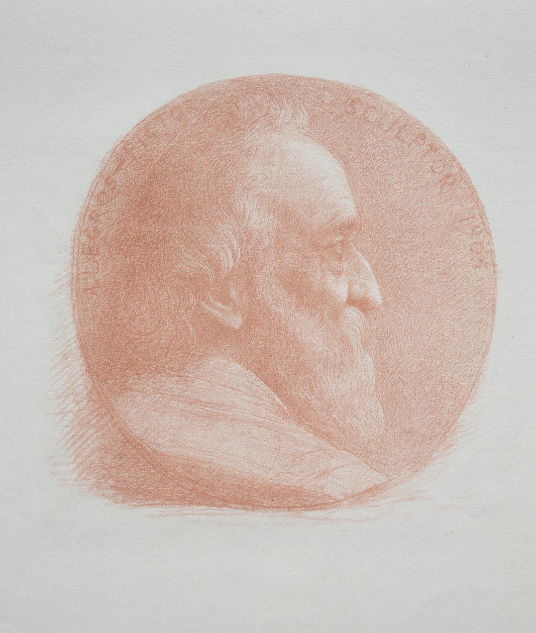 Autorretrato, Medallón No. 2 (detalle) de Alphonse Legros