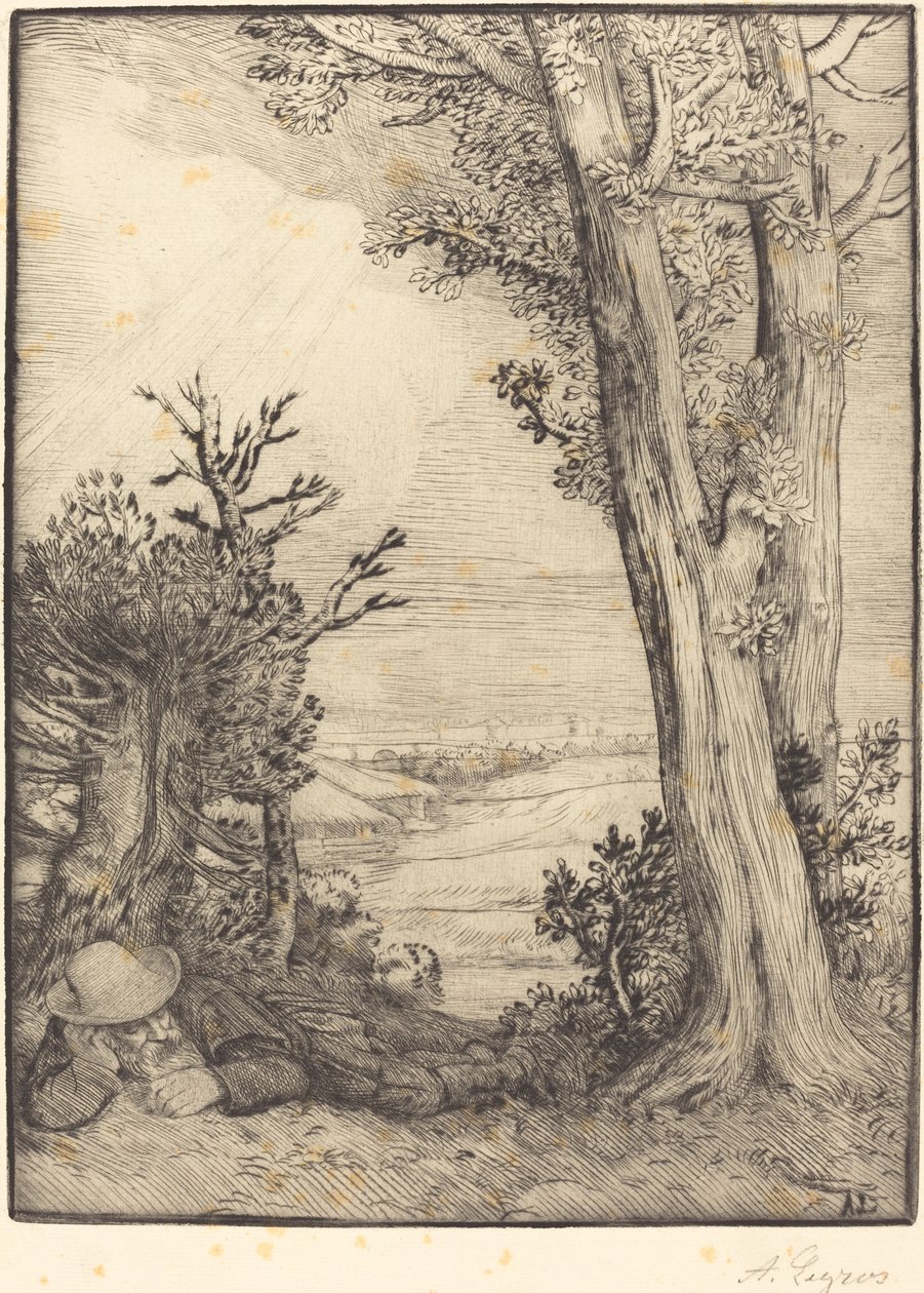 Siesta en el campo de Alphonse Legros