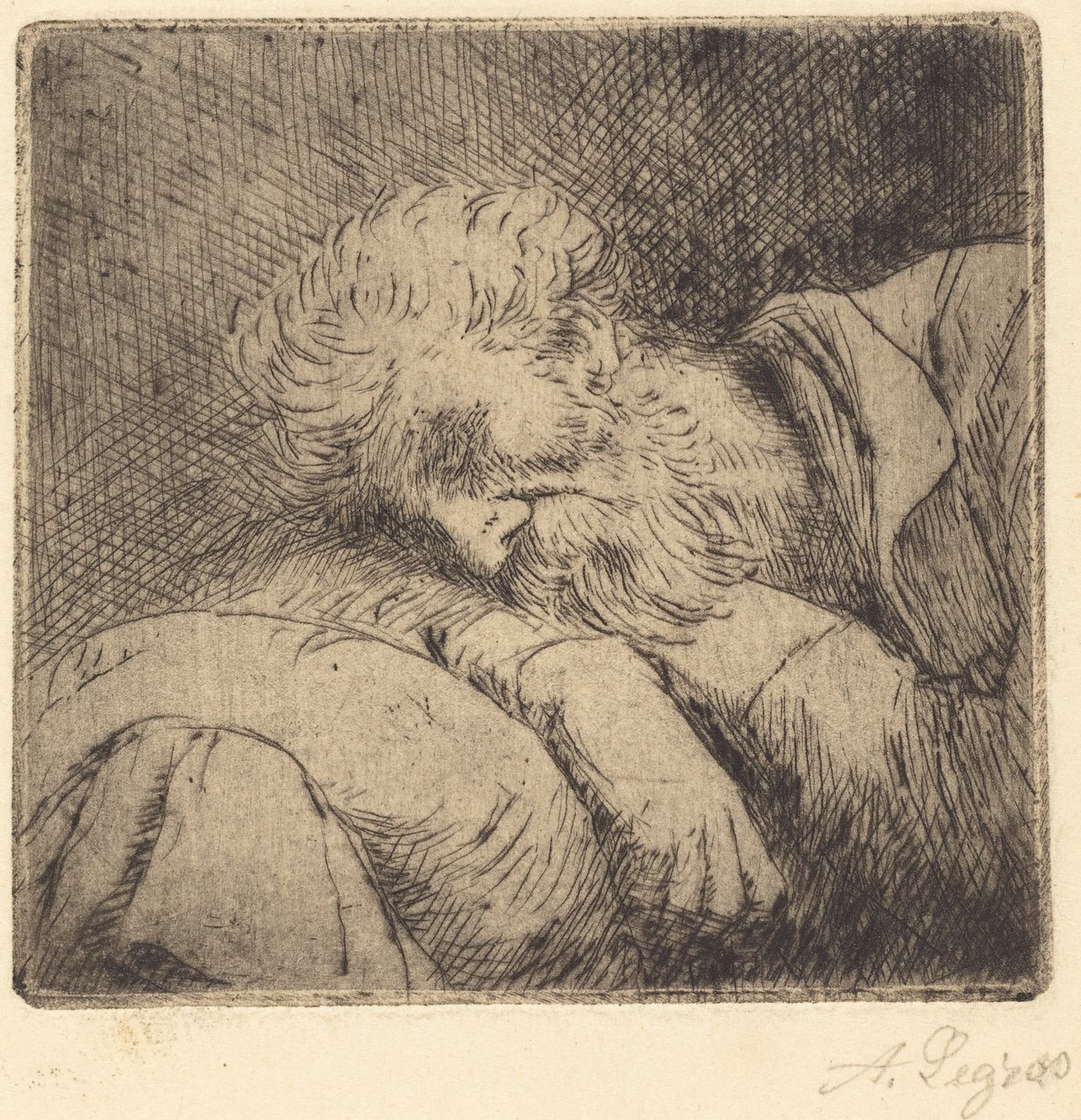 Mendigo durmiendo de Alphonse Legros