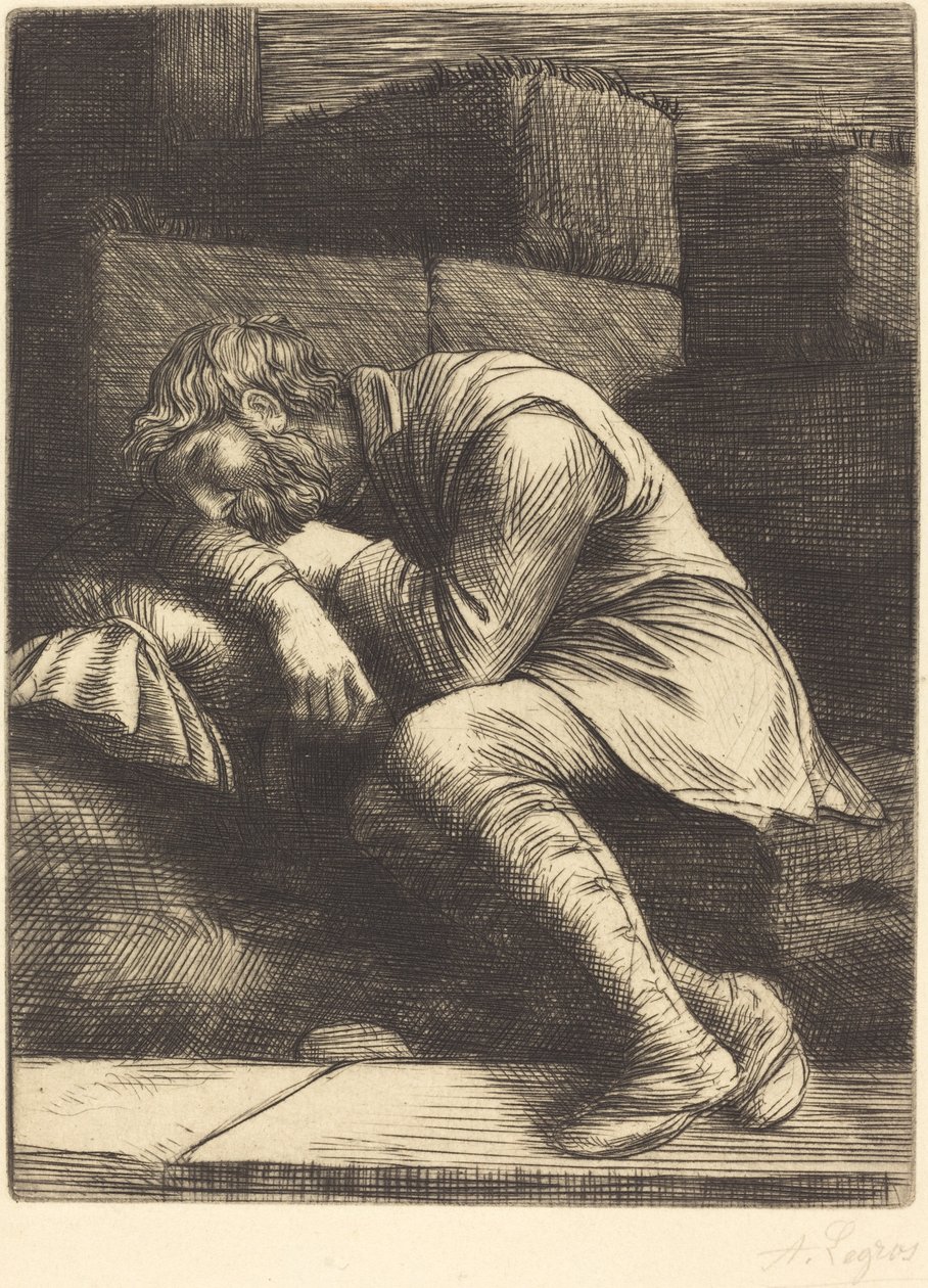 Mendigo durmiendo de Alphonse Legros