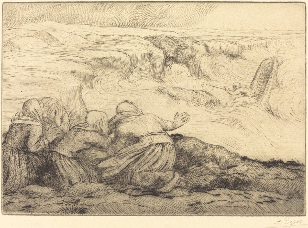 Pequeño barco en peligro de Alphonse Legros