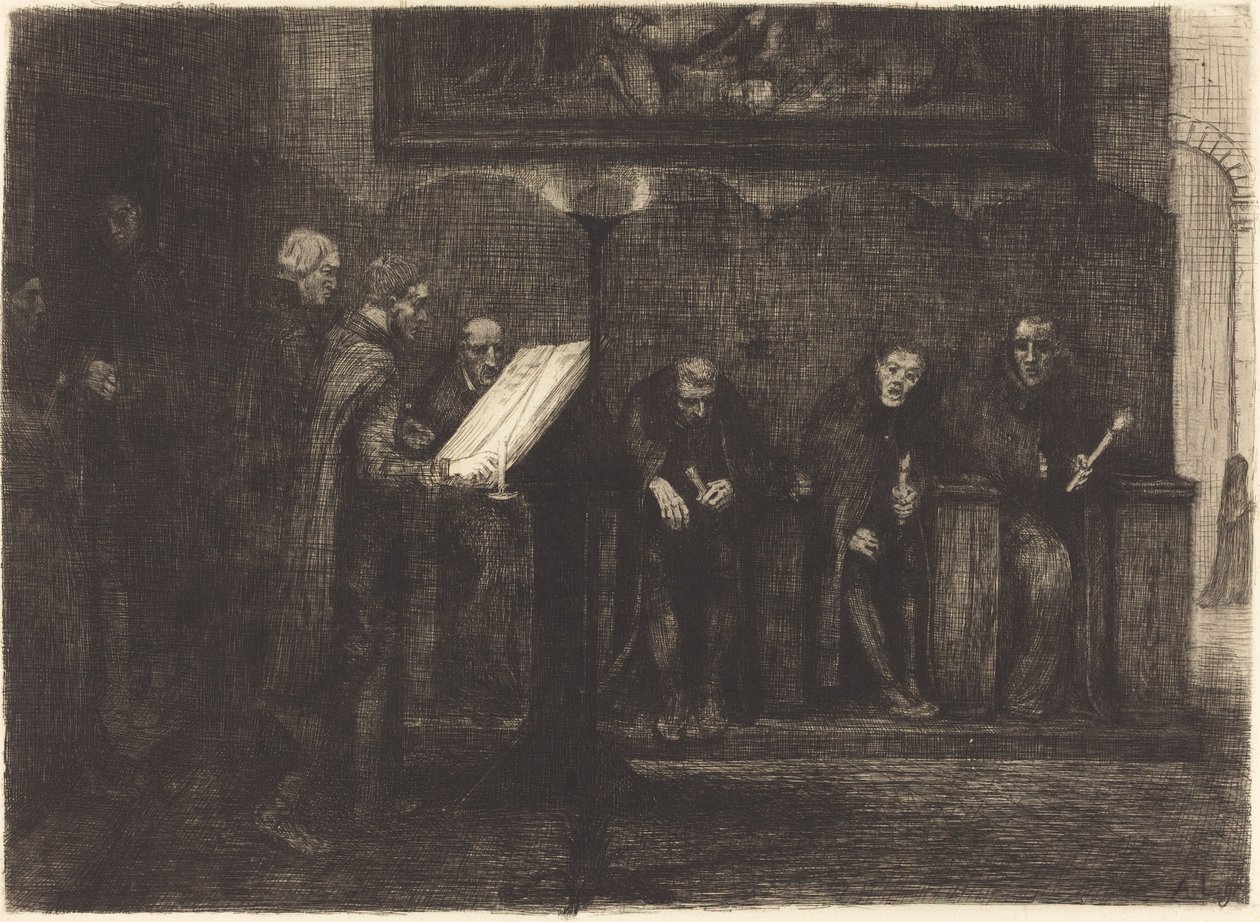 Cantantes Españoles Les chantres espagnols, 1865 de Alphonse Legros