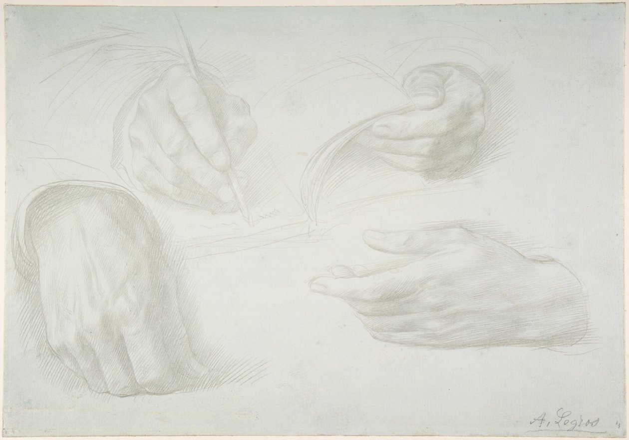 Estudios de manos de Alphonse Legros