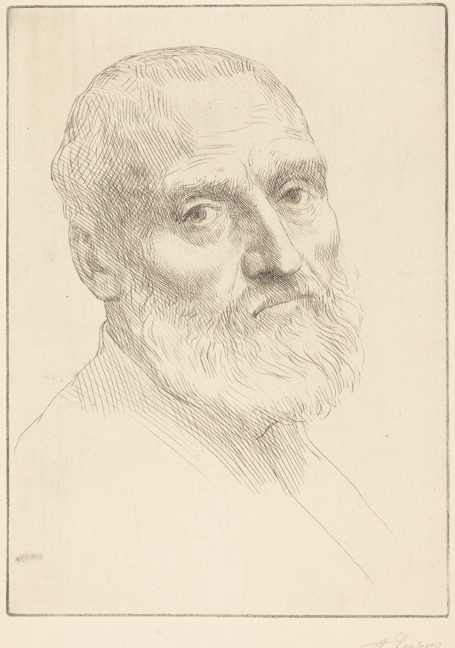 Estudio para una cabeza de hombre de Alphonse Legros