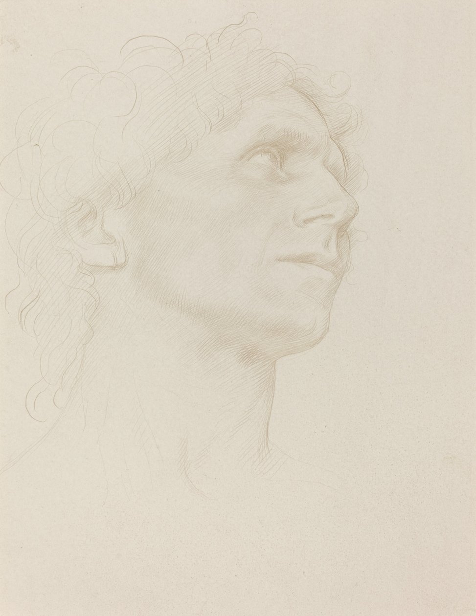 Estudio de cabeza de mujer, girada a la derecha de Alphonse Legros