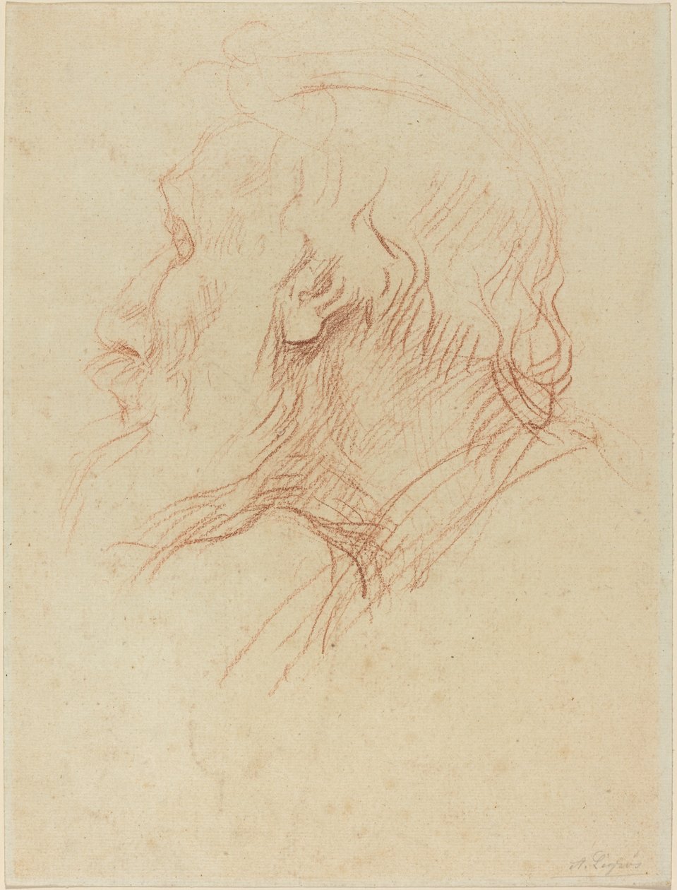 Estudio de un mendigo de Alphonse Legros