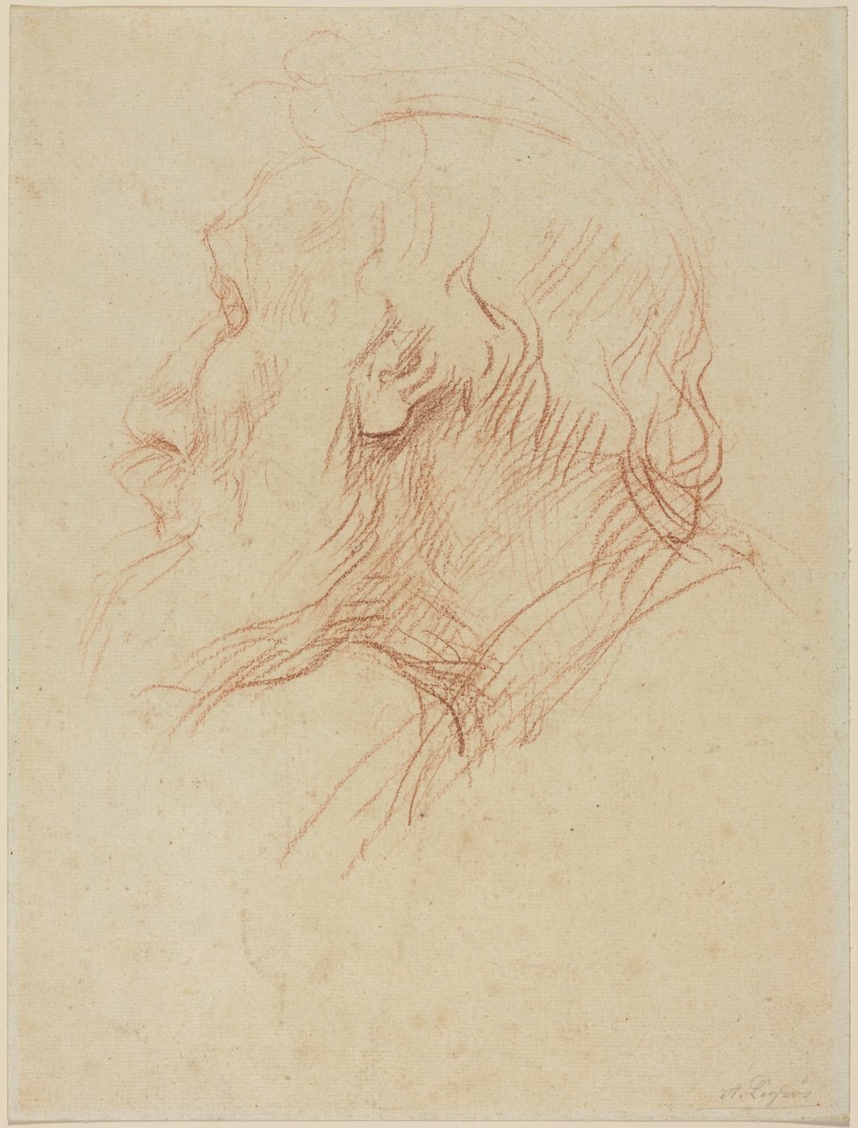 Estudio de un mendigo de Alphonse Legros