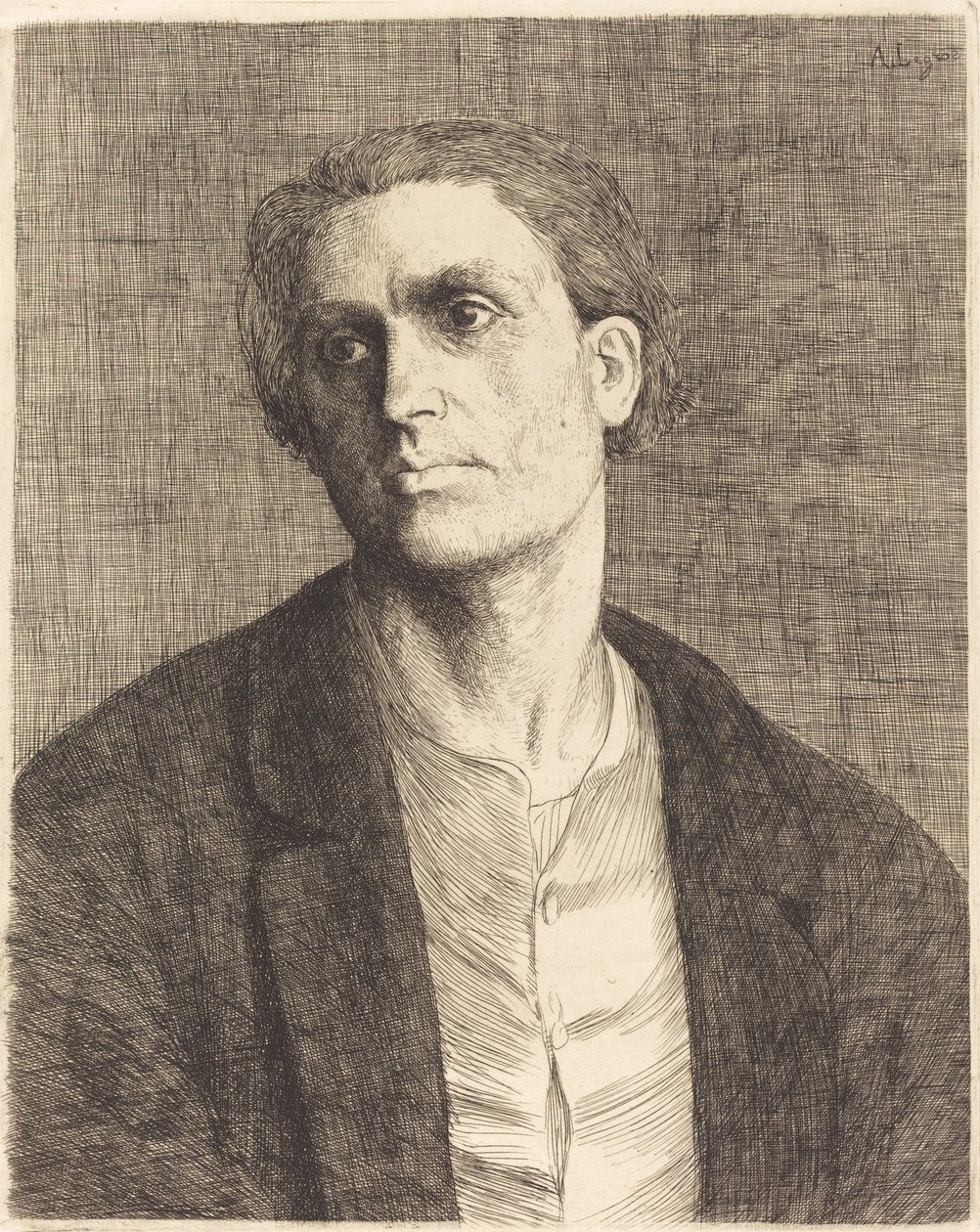 Estudio de la cabeza de un hombre de Alphonse Legros