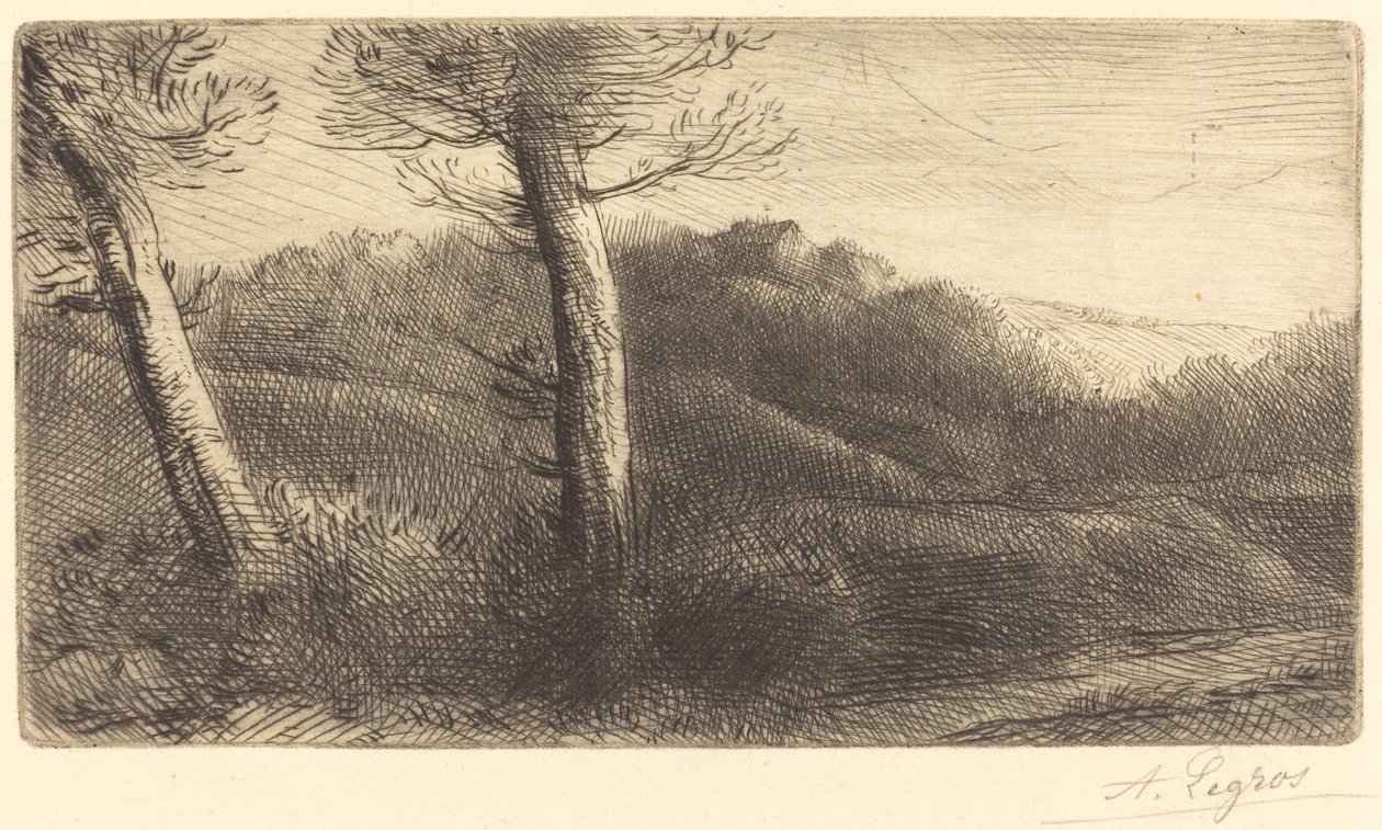 Atardecer (Coucher du soleil) de Alphonse Legros