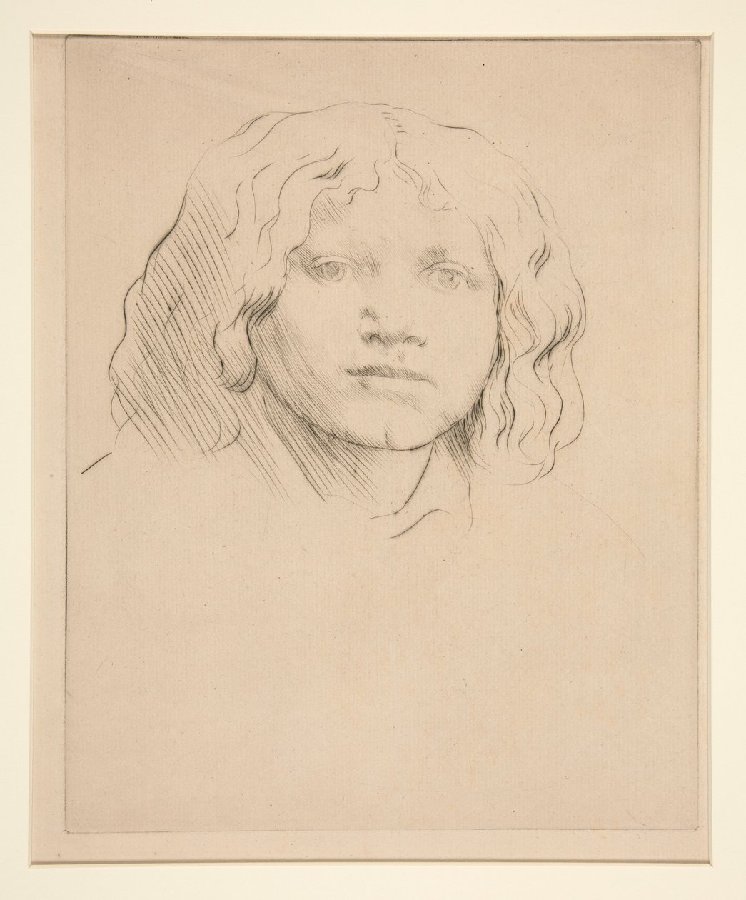 Cabeza de niño italiano de Alphonse Legros
