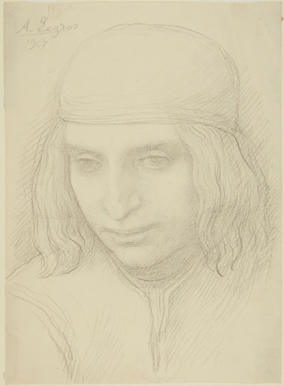Cabeza de una joven de Alphonse Legros