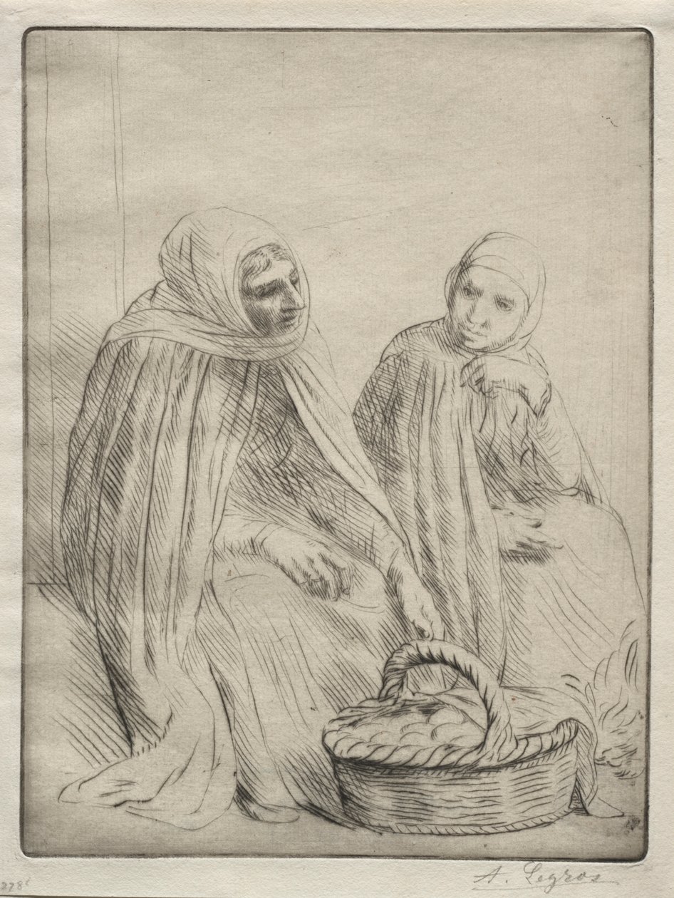 Los comerciantes de huevos, 1ª placa de Alphonse Legros