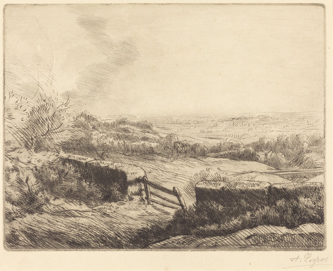 The Gate (La entrada al campo) de Alphonse Legros