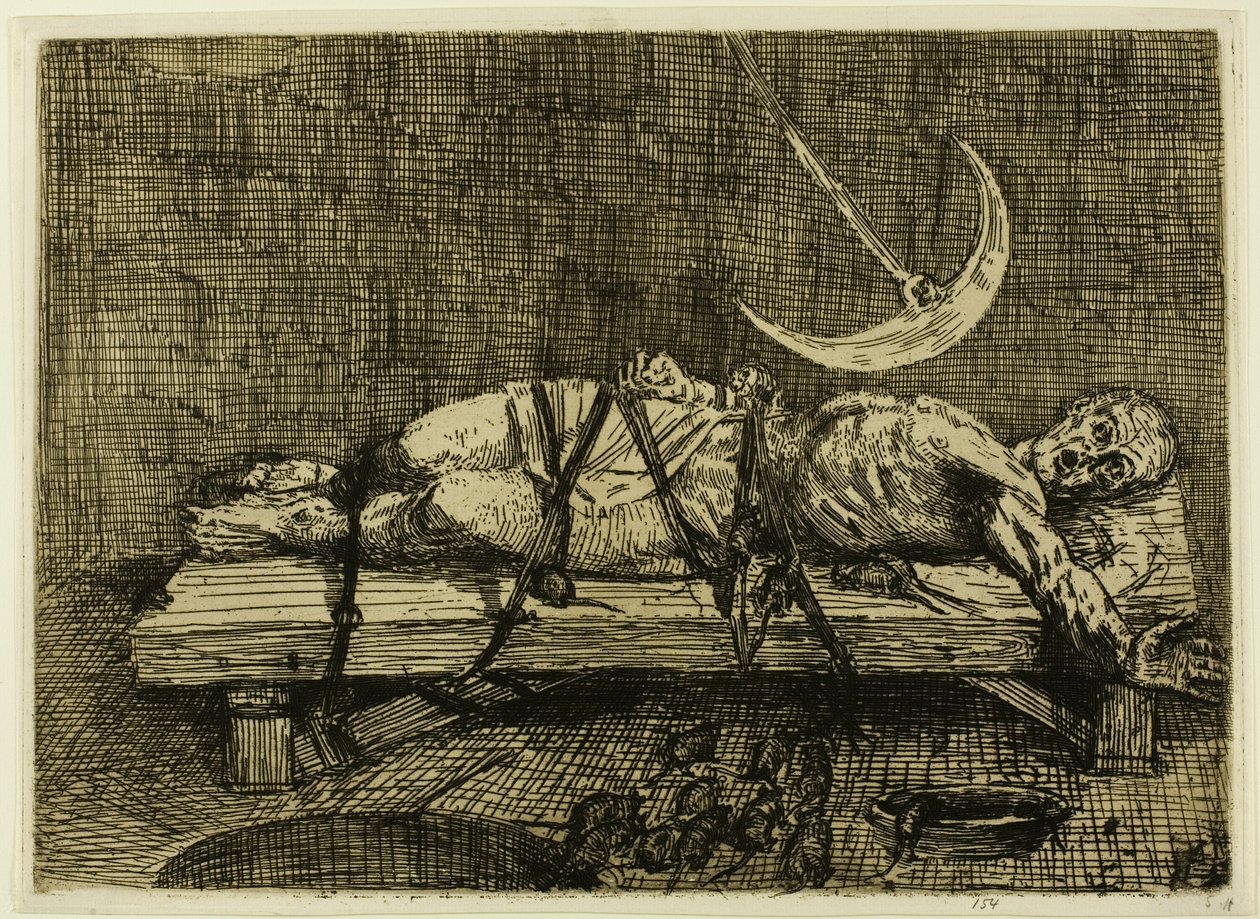 El pozo y el péndulo, segunda placa de Alphonse Legros