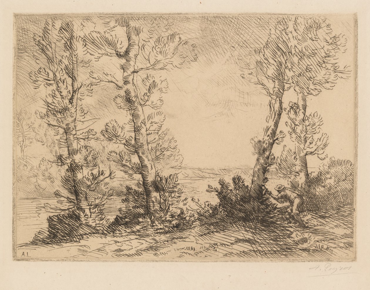 El Pescador de Salmones Le Pêcheur du Saumon, c. 1880 de Alphonse Legros