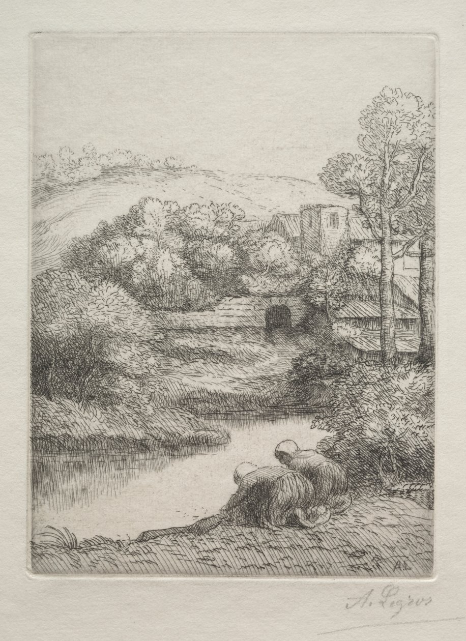 El Lavadero, llamado Las Lavanderas (Le Lavoir, Dite "Les Laveuses") de Alphonse Legros